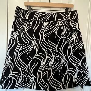 H&M Womens Skirt A Line Front and Back Pockets Stretchy Black & White US Size 4